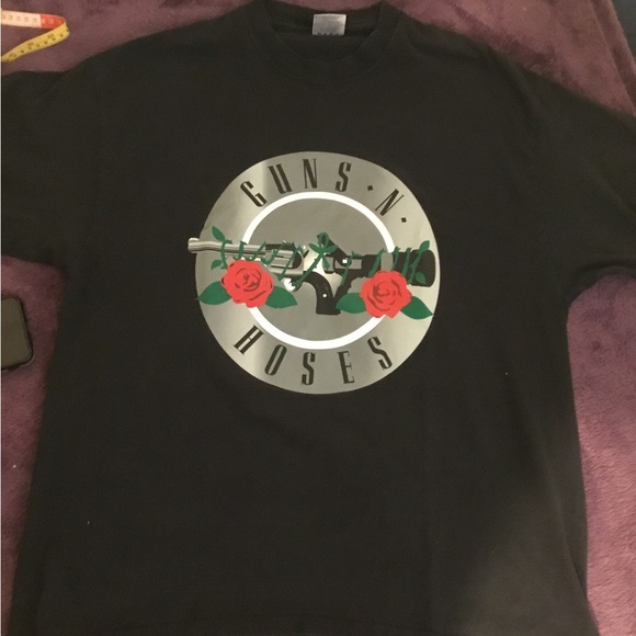 C Port & Company Guns & Roses Black Tee- XL - Picture 2 of 10